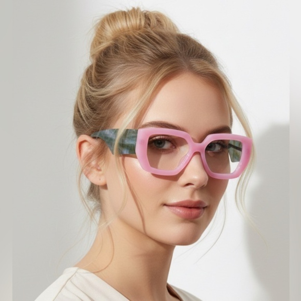 ✨Pink Square Statement Glasses